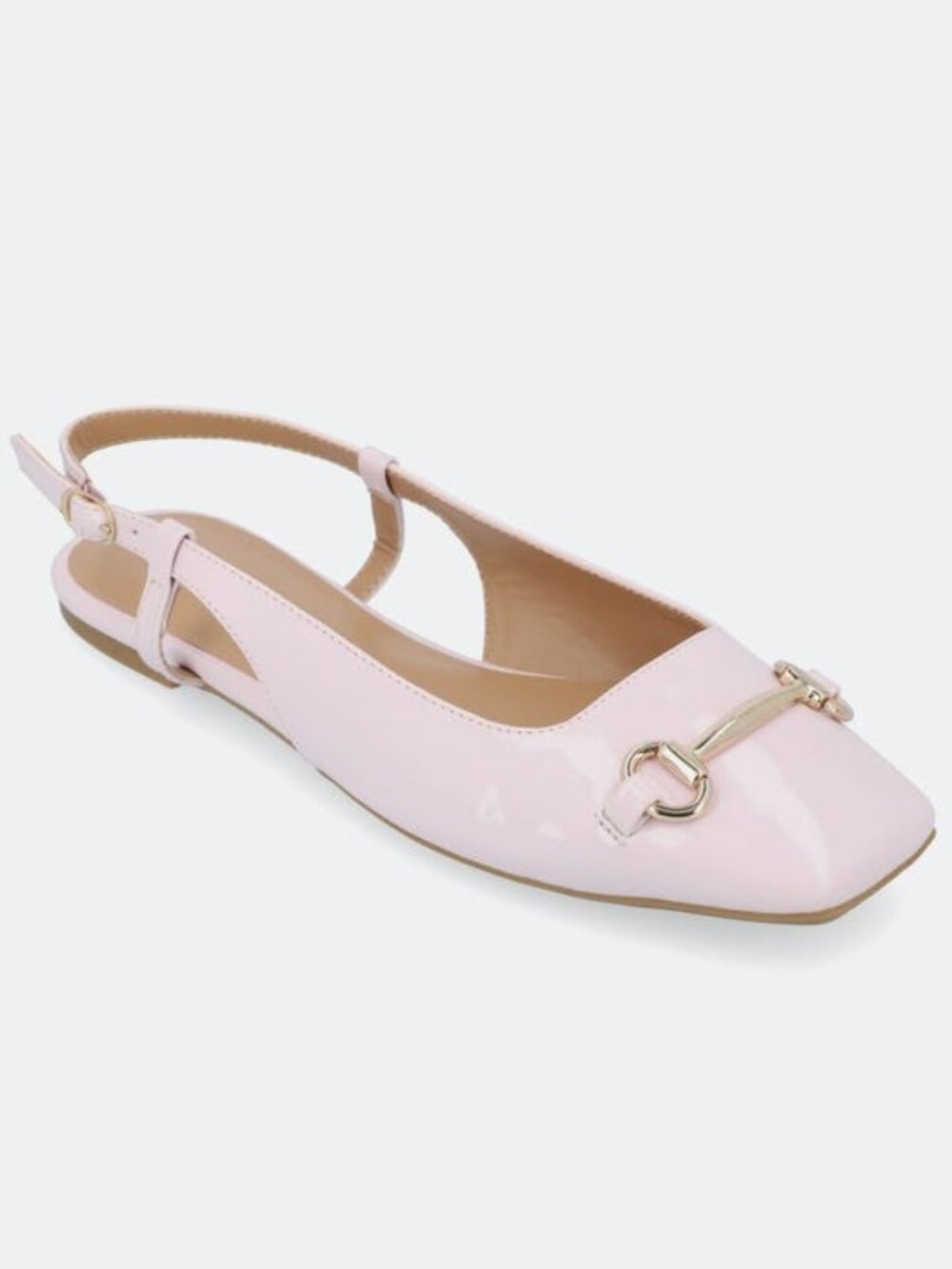 Journee Collection Womens Ceecy Tru Sling Back Square Toe Flats Pink Size 9 NWB